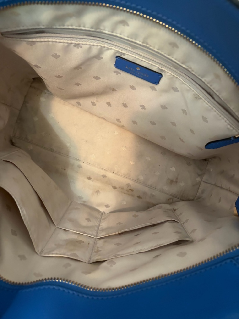 Kate Spade New York Blue Leather Tote textured - Picture 6 of 6
